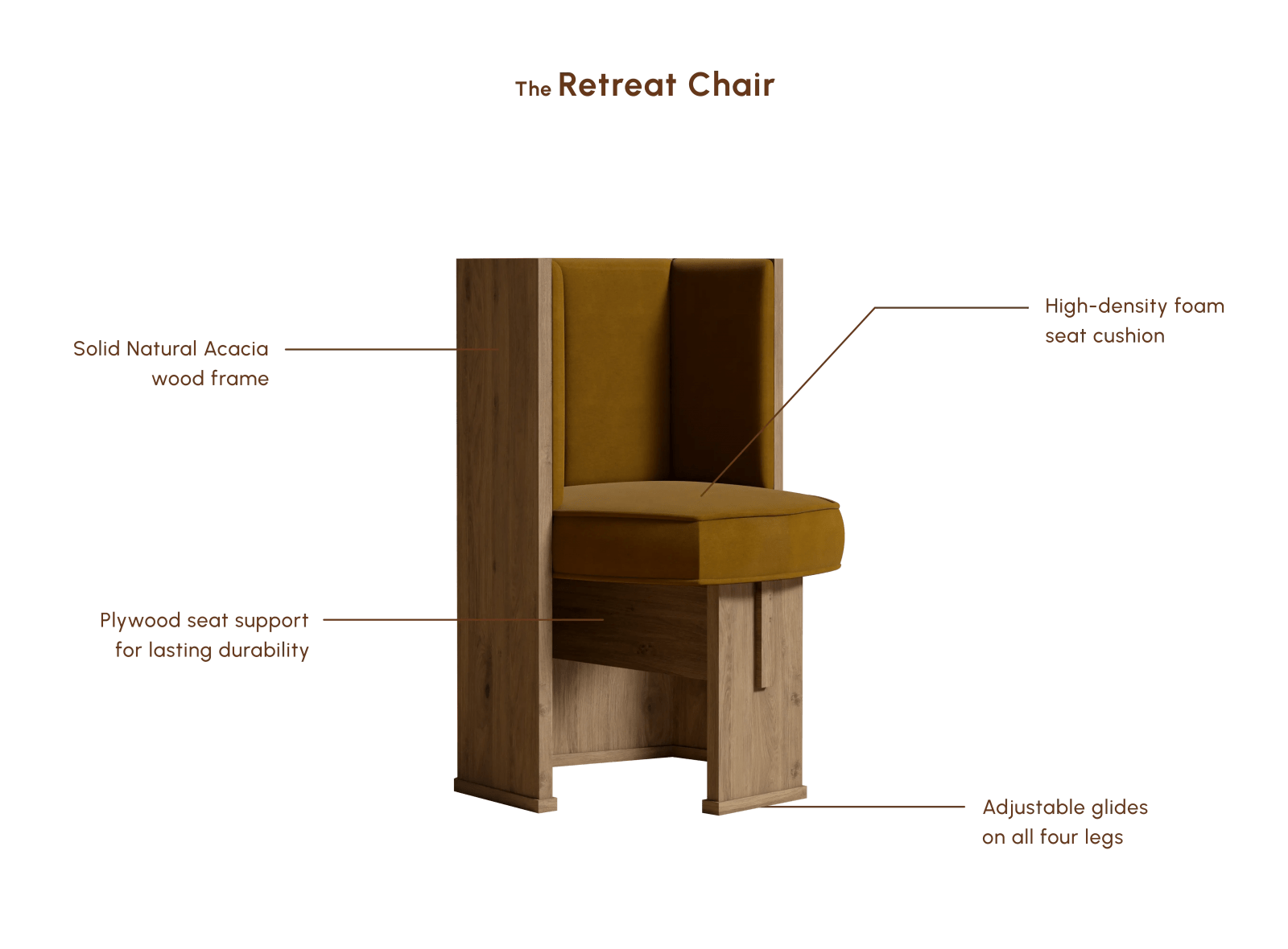 Retreat Chair by Maria Sharapova Details