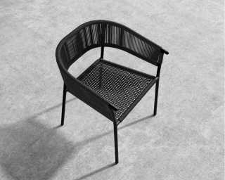 Afton Dining Chair - Black Frame - Black cord Afton Dining Chair - Black Frame - Black cord