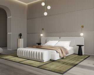 Angelo Bed Scene - Gallus Coffee Table - Black Concrete Angelo Bed Scene - Gallus Coffee Table - Black Concrete