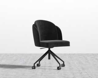 Angelo Office Chair - Plush Velvet - Black