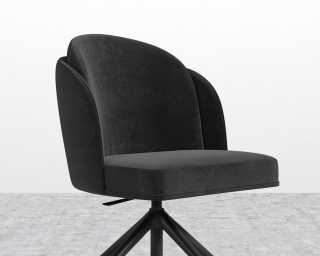 Angelo Office Chair - Plush Velvet - Black