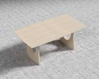 Arco Dining Table - Washed Natural Oak Arco Dining Table - Washed Natural Oak