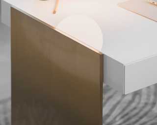 Arlo Desk Scene featuring Nova Lounge Chair 