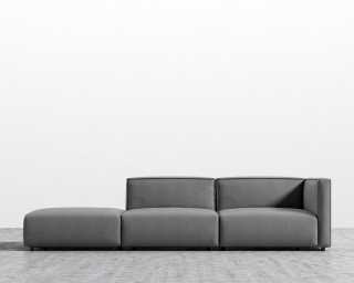 Arya Modular Sofa with Open End - Plush Weave - Fin Arya Modular Sofa with Open End - Plush Weave - Fin