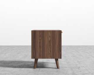 Asher Single Drawer NightStand-Walnut