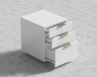 Augustus Storage Unit - Glossy White Lacquer Augustus Storage Unit - Glossy White Lacquer