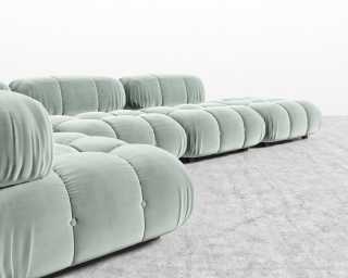 Belia Modular Sectional - Plush Velvet - Moonstone