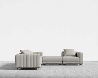 Berlin L-Sectional - Microfiber Leather - Trento Taupe