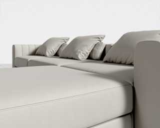 Berlin L-Sectional - Microfiber Leather - Trento Taupe