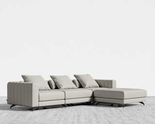 Berlin Sectional Sofa - Trento Microfiber Leather - Trento Taupe