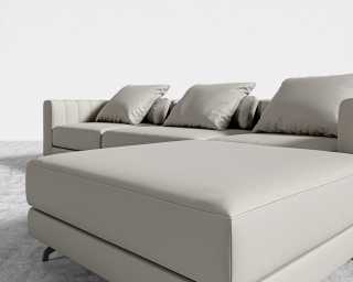 Berlin Sectional Sofa - Trento Microfiber Leather - Trento Taupe