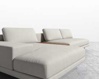 Dresden Sectional Sofa - Plush Weave - Oyster
