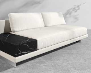 Dresden Outdoor Armless Sofa with Storage Table - Palisades - Ceramic Black Storage Dresden Outdoor Armless Sofa with Storage Table - Palisades - Ceramic Black Storage