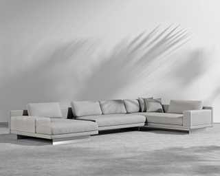 Dresden Outdoor Modular Sectional - Encino - Black Pietra Ceramic