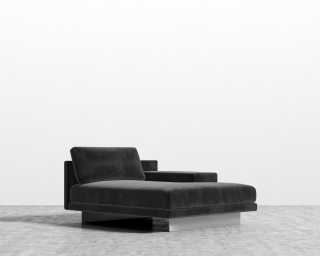 Dresden Right Chaise - Plush Velvet - Black Dresden Right Chaise - Plush Velvet - Black