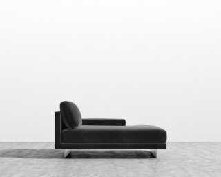 Dresden Right Chaise - Plush Velvet - Black Dresden Right Chaise - Plush Velvet - Black