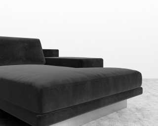 Dresden Right Chaise - Plush Velvet - Black Dresden Right Chaise - Plush Velvet - Black