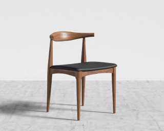 Elbow Chair - Walnut - Trento Jet Black Elbow Chair - Walnut - Trento Jet Black