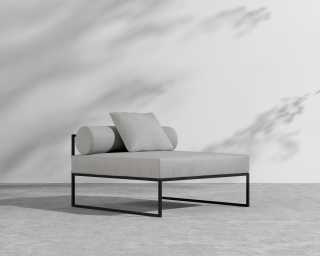 Everett Outdoor Armless - Encino - Black Everett Outdoor Armless - Encino - Black