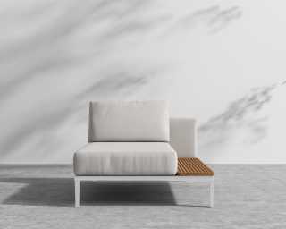Francis Chaise Right - Palisades - White Francis Chaise Right - Palisades - White