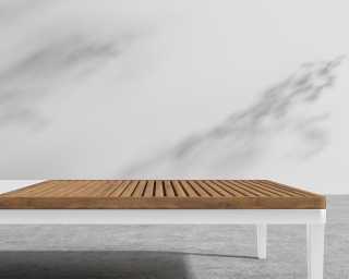 Outdoor Francis Coffee Table - White Frame Outdoor Francis Coffee Table - White Frame