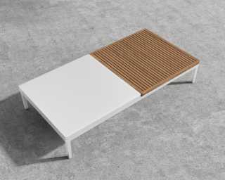Outdoor Francis Coffee Table - White Frame Outdoor Francis Coffee Table - White Frame