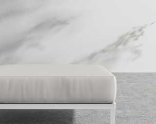 Francis Outdoor Ottoman - Palisades - White Frame