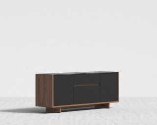 Gia Storage - Black Marble - Walnut