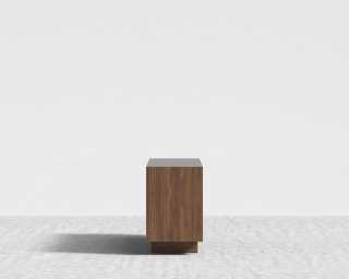 Gia Storage - Black Marble - Walnut