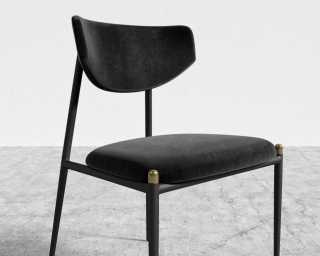 Geno Dining Chair - Plush Velvet - Black 2022 - Black Frame Geno Dining Chair - Plush Velvet - Black 2022 - Black Frame