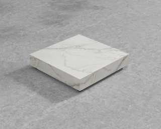 Liza Outdoor Coffee Table - White Ceramic - 40 x 40