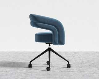 Mia-Office-Chair - Plush Velvet - Solstice - Black Base Mia-Office-Chair - Plush Velvet - Solstice - Black Base