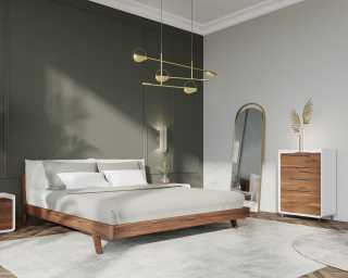 Mikkel Bed Scene - walnut/alesund- Featuring grayson dresser Mikkel Bed Scene - walnut/alesund- Featuring grayson dresser