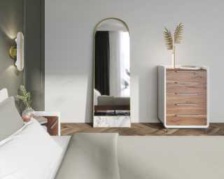 Mikkel Bed Scene - walnut/alesund- Featuring grayson dresser Mikkel Bed Scene - walnut/alesund- Featuring grayson dresser