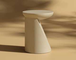 Ophira Side Table - Ivory Waxed Ophira Side Table - Ivory Waxed