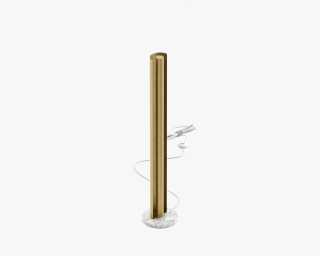 Roma Floor Lamp - Brass - White Marble Roma Floor Lamp - Brass - White Marble