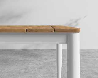Spencer Outdoor Dining Table - White Frame 