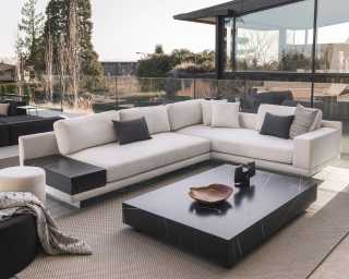 Outdoor Dresden Scene featuring Outdoor Liza Coffee Table and Outdoor Nova Poufs Outdoor Dresden Scene featuring Outdoor Liza Coffee Table and Outdoor Nova Poufs