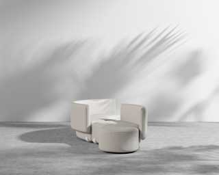 Tano Outdoor Curved S Shape Sectional - Palisades - White Tano Outdoor Curved S Shape Sectional - Palisades - White