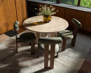 Tola dining chair in sage 