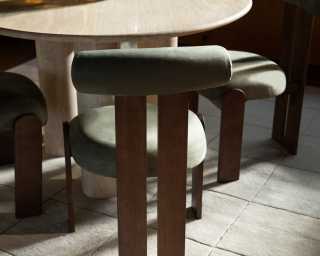 Tola dining chair in sage 