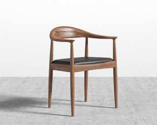 Round Chair - Walnut - Monaco Black