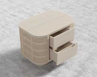 Wishbone Nightstand - Washed Natural Oak Wishbone Nightstand - Washed Natural Oak