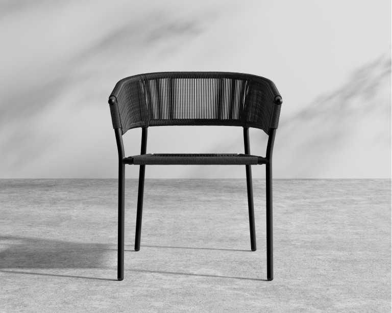 Afton Dining Chair - Black Frame - Black cord Afton Dining Chair - Black Frame - Black cord