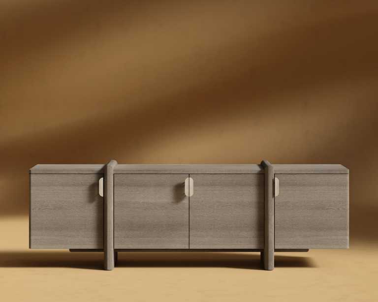 Cassia Entry Console - Grey Oak Cassia Entry Console - Grey Oak