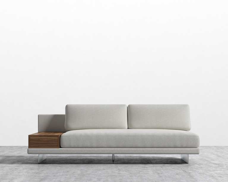 Dresden Armless Sofa with Side Table - Modern Felt - Alesund Dresden Armless Sofa with Side Table - Modern Felt - Alesund