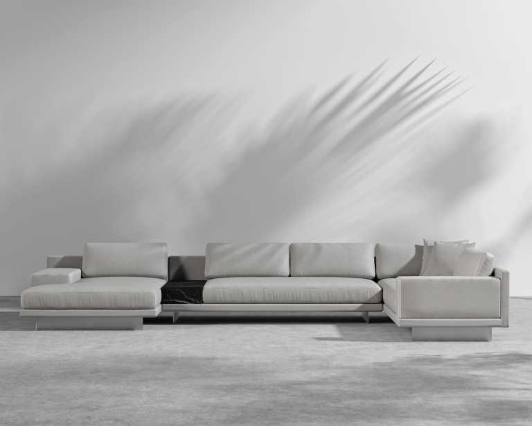 Dresden Outdoor Modular Sectional - Encino - Black Pietra Ceramic