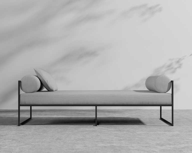 Everett Outdoor Daybed - Encino - Black Frame Everett Outdoor Daybed - Encino - Black Frame