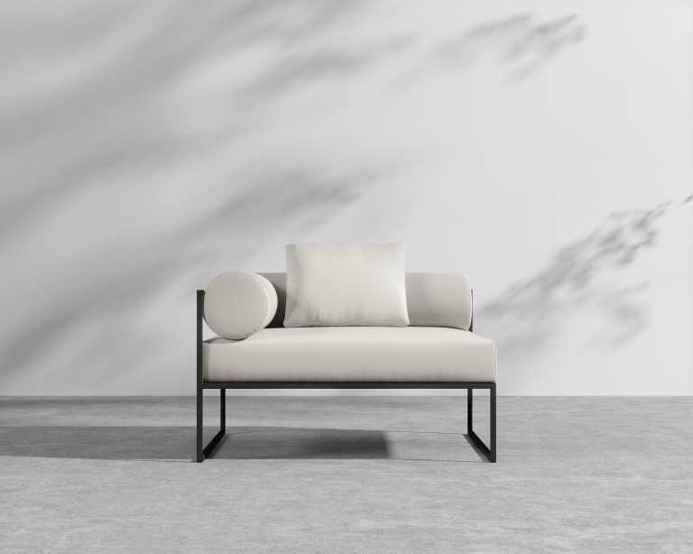 Everett Outdoor Left Corner - Palisades - Black Everett Outdoor Left Corner - Palisades - Black