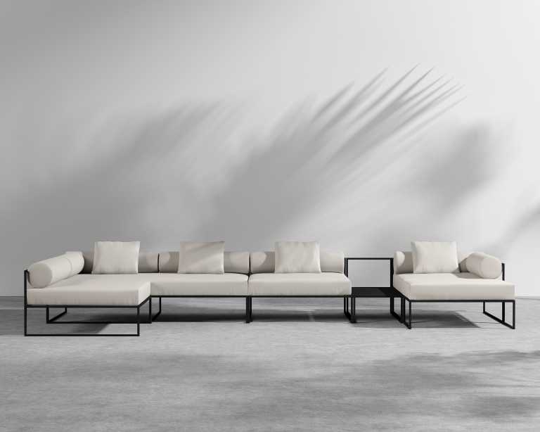 Everett Outdoor Modular Sectional - Left Hand Facing - Palisades - Black Everett Outdoor Modular Sectional - Left Hand Facing - Palisades - Black